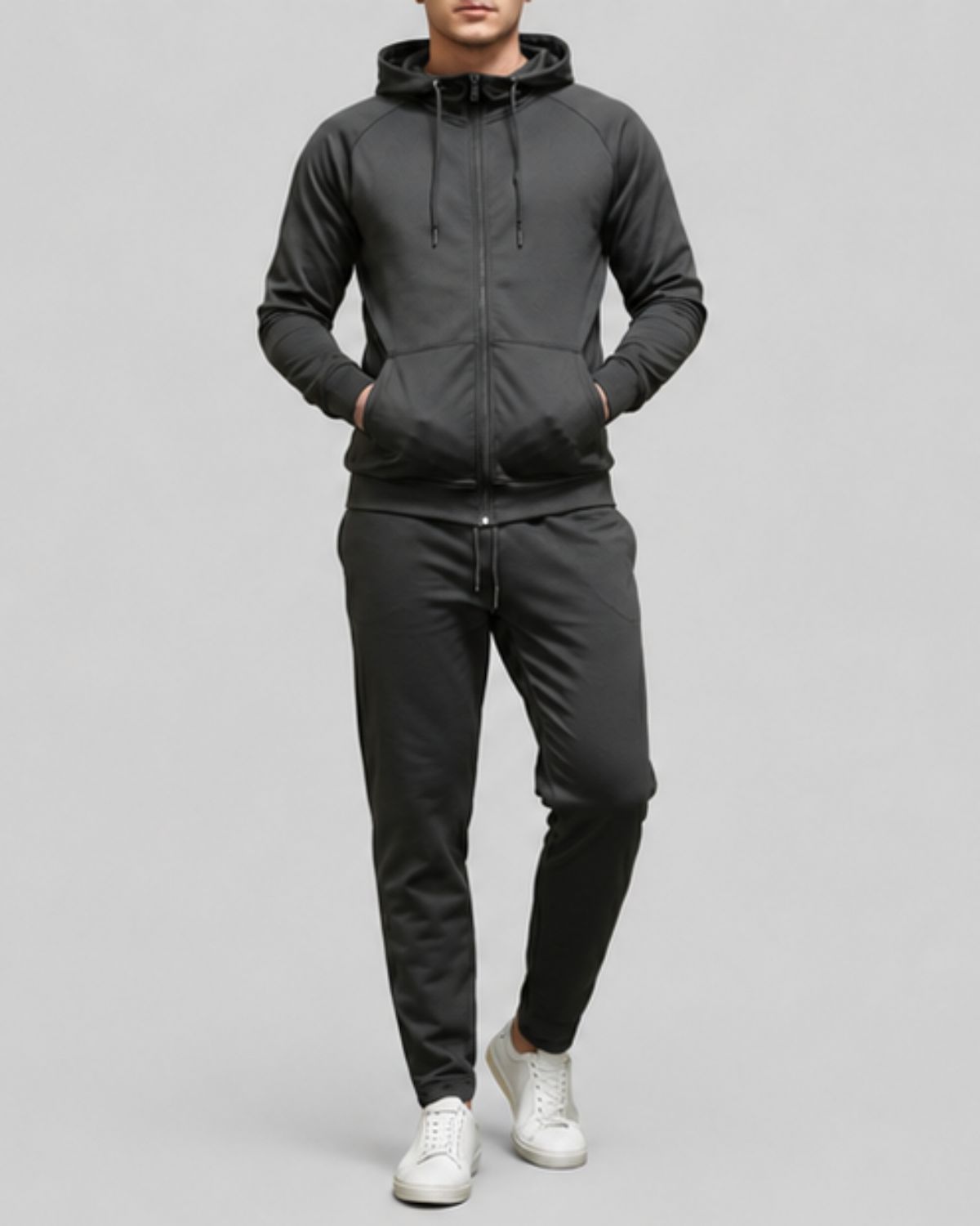 Tracksuit Bundle — Full-Zip Hoodie and Lightweight Joggers in black